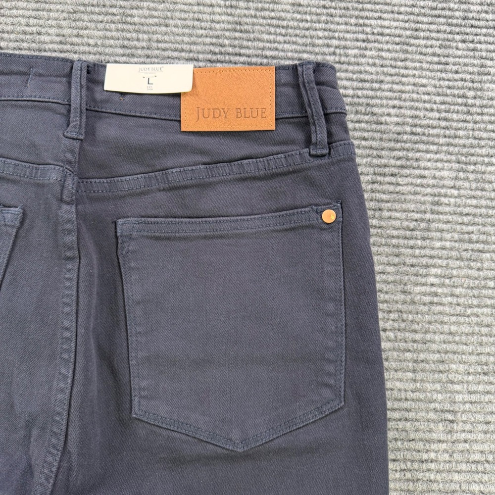 NEW Judy Blue Navy High Waist Tummy Control Denim Shorts Womens Large JB150270 - Picture 11 of 16